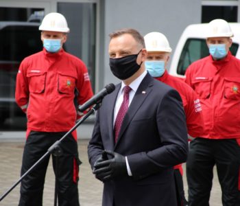Prezydent RP Andrzej Duda odwiedził Centralną Stację Ratownictwa Górniczego S.A.