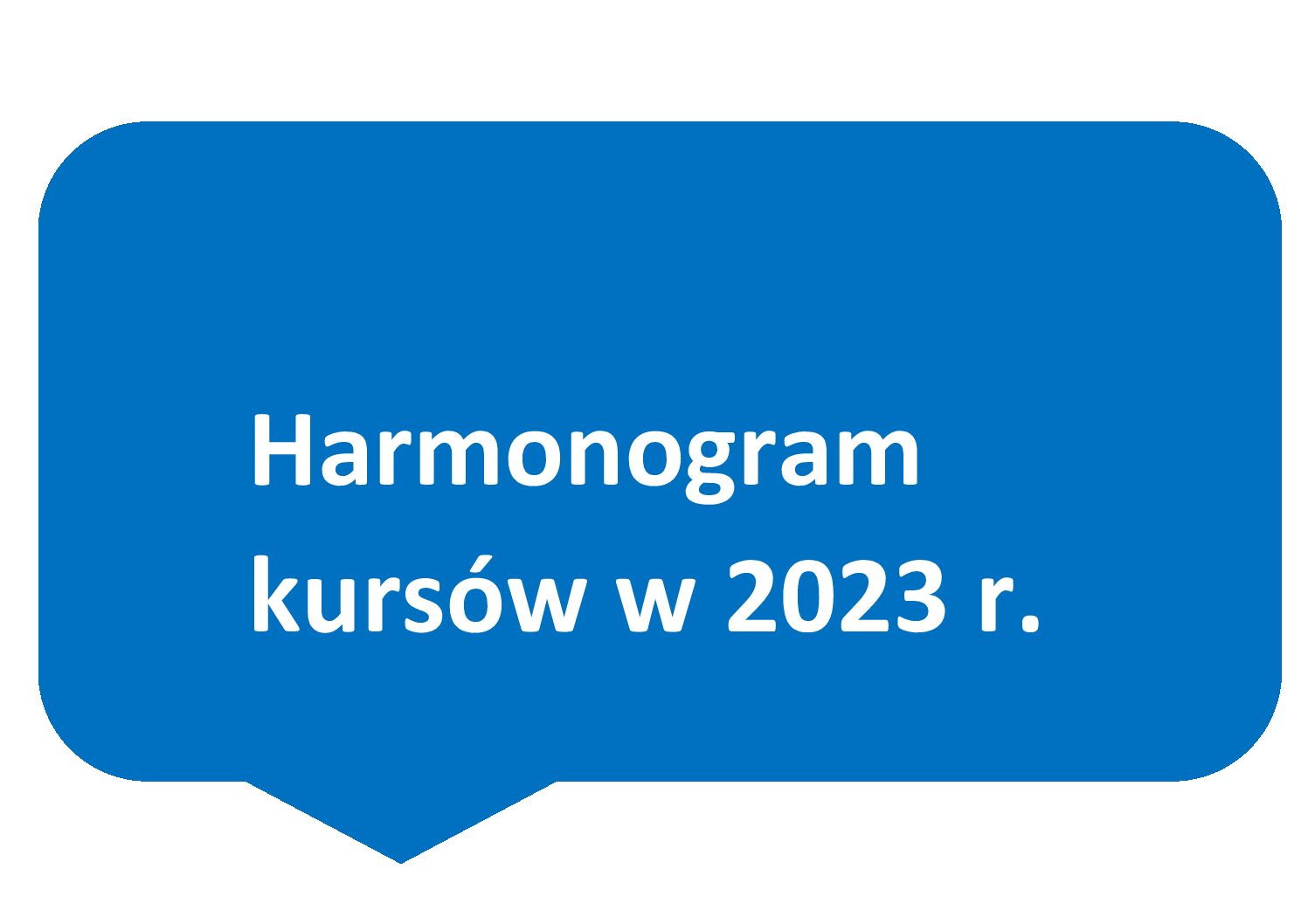 Harmonogram kursów w 2023 roku